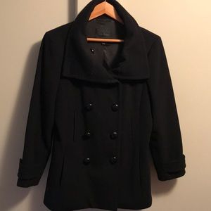 Aritzia Tallulah Black Peacoat